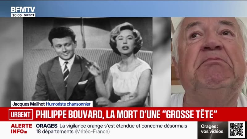 Mort de Philippe Bouvard: "On ne s'est jamais quittés, c'est cinquante ans d'amitié et de complicité", confie Jacques Mailhot, humoriste chansonnier
