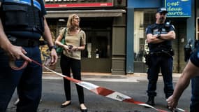 Les forces de l'ordre devant la Brioche dorée, rue Victor Hugo à Lyon, où a eu lieu une explosion au colis piégé en mai 2019 (illustration). 