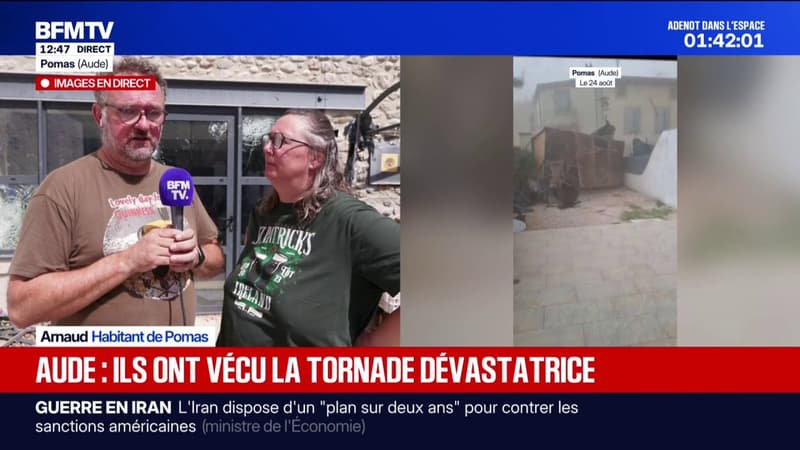Tornade dans l'Aude: "On a beaucoup de dégâts", témoigne cet habitant de Pomas