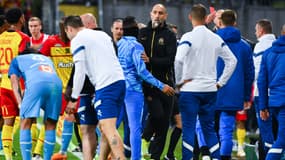 Igor Tudor lors d'un moment de tension de Lens-OM, 6 mai 2023