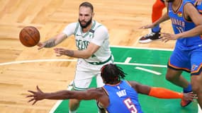 Evan Fournier avec Boston en NBA