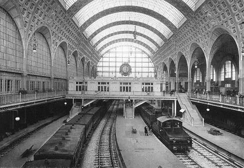 Carte postale de la gare d'Orsay au début du 20e siècle.