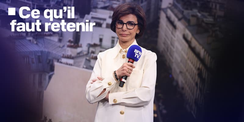 La ministre de la Culture Rachida Dati lors d'un "Forum BFMTV" le 26 janvier 2025