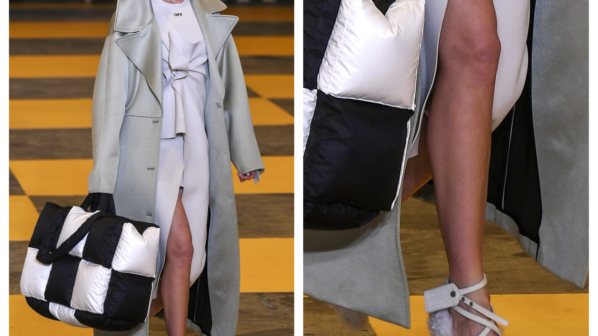 Un mannequin au défilé Off-White Un mannequin au défilé Off-White