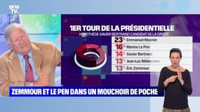 1er tour de la présidentielle : Zemmour et Le Pen dans un mouchoir de poche - 29/09