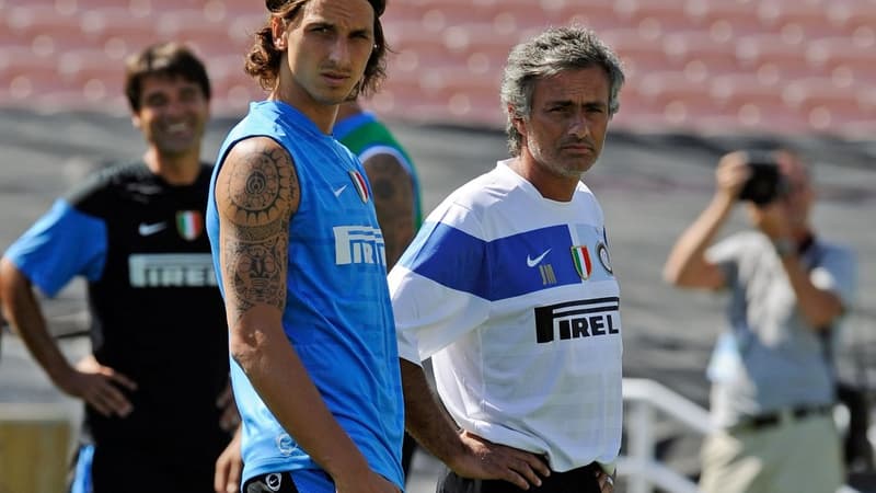 Zlatan Ibrahimovic et José Mourinho