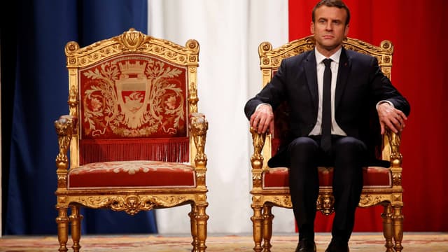 Emmanuel Macron, à l'Hôtel de Ville de Paris, le jour de son investiture.