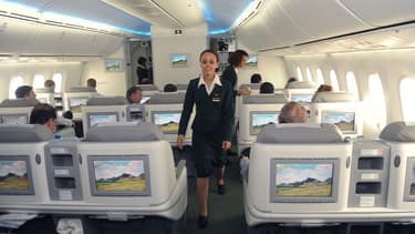 L'intérieur d'un Boeing 747.