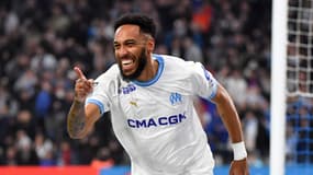 Pierre-Emerick Aubameyang lors d'OM-Nantes, le 10 mars 2024.