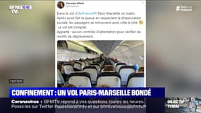 Confinement: un vol Paris-Marseille bondé - 20/04