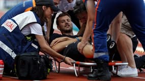 Christophe Lemaitre évacué sur civière à Paris