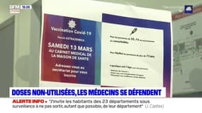 Doses non utilisées : les médecins se défendent 