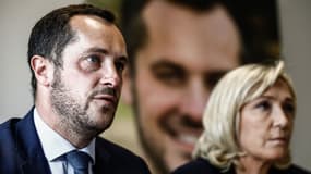 Nicolas Bay à côté de Marine Le Pen le 7 juin 2021 à Neufchâtel-en-Bray