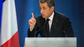 Nicolas Sarkozy en meeting à Lambersart, dans le Nord, le 25 septembre.