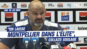 Grenoble 18-20 Montpellier : "On laisse le MHR dans l'Elite", Collazo soulagé