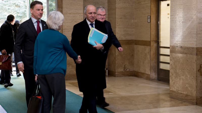 Laurent Fabius le 8 février 2015 à Genève, pour le lancement des discussions sur le climat, à Genève.