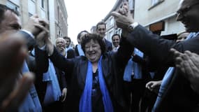 Brigitte Fouré lors de son élection en 2014