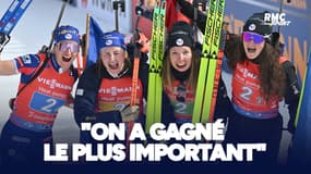  Mondiaux de biathlon : "On a gagné le plus important" savourent les Bleues, en or sur le relais