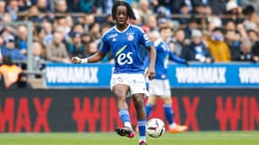 Ismael Doukouré avec Strasbourg face à Brest en Ligue 1, le 5 mars 2023.