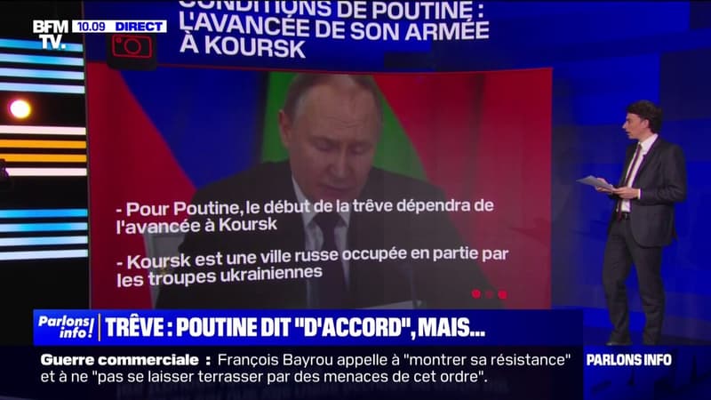 LES ÉCLAIREURS - Trêve en Ukraine: quelles sont les conditions de Vladimir Poutine?