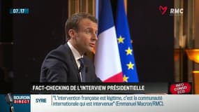 "Dupin Quotidien" - Erreurs, imprécisions et annonces: on a "fact-checké" l'interview d'Emmanuel Macron