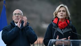 Valérie Pécresse, candidate LR à la présidentielle, et Eric Ciotti, le 6 décembre 2021 à Saint-Martin-Vésubie