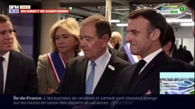JO 2024: Emmanuel Macron inaugure le centre aquatique de Saint-Denis