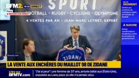 "52 000 euros": le maillot de Zinedine Zidane de la Coupe du monde 1998 vendu aux enchères