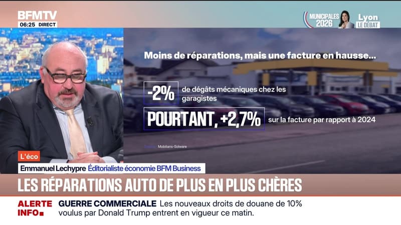 BFM Conso : Les réparations auto de plus en plus chères - 24/02