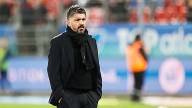 Gennaro Gattuso lors de Brest-OM, le 18 février 2024.