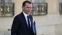 Le ministre du Travail Olivier Dussopt à la sortie de l'Elysée, le 19 avril 2023 à Paris