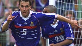 Laurent Blanc face au Paraguay (1-0) à la Coupe du monde 1998