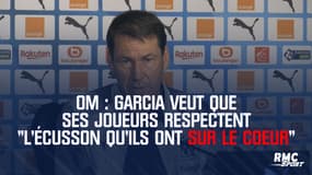 OM : Garcia veut que ses joueurs respectent "l'écusson qu'ils ont sur le coeur"