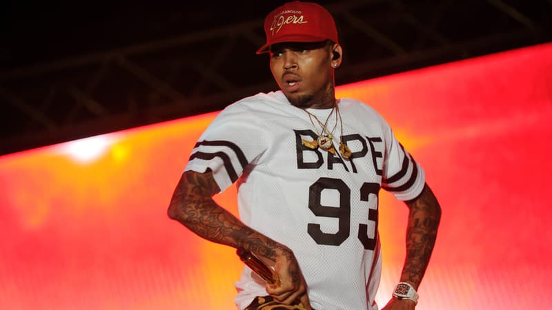 Chris Brown sur scène lors d'un concert à Port-au-Prince en juin dernier.