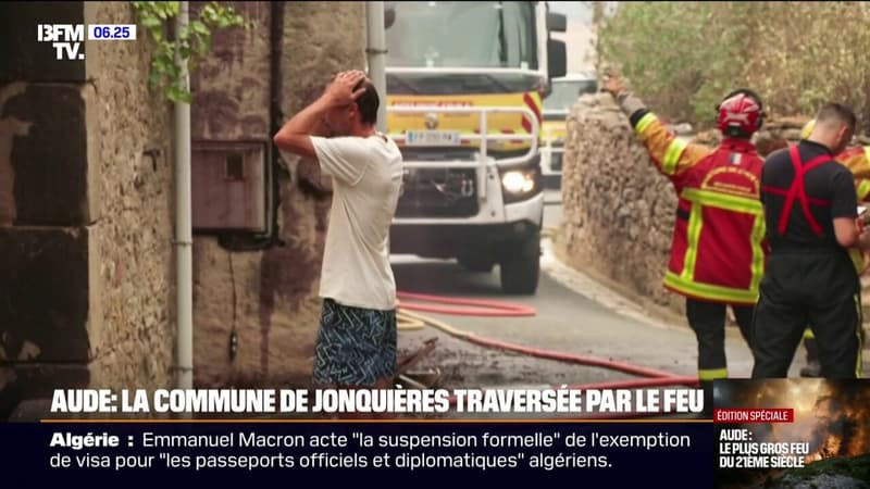 Aude: les habitants de Jonquières tentent de sauver ce qu'il reste, après le passage du feu qui a détruit les trois quarts du village