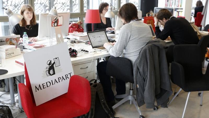 Dans la salle de rédaction de Mediapart, en avril dernier. L'ancien gestionnaire de fortune de Liliane Bettencourt, Patrice de Maistre, a fait signifier lundi au site internet d'information sa condamnation à retirer les documents citant les enregistrement