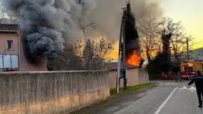 Un incendie s'est déclaré dimanche 15 décembre 2024 à Gréoux-les-Bains.