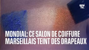 Pour le Mondial, ce salon de coiffure marseillais s'est spécialisé dans la teinture de drapeaux