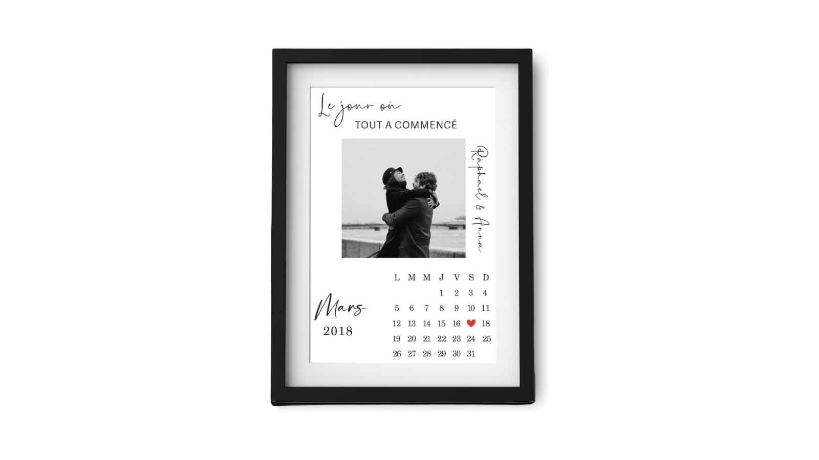 Idée cadeau couple - Affiche personnalisable