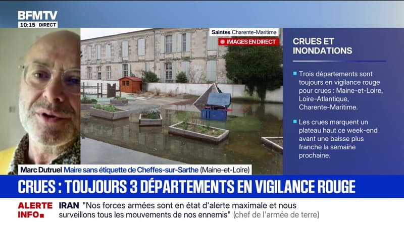 Crues: "La situation va revenir à la normale mais il n'y a pas de réintégration des habitations dans les 24-48h", assure le maire de Cheffes-sur-Sarthe
