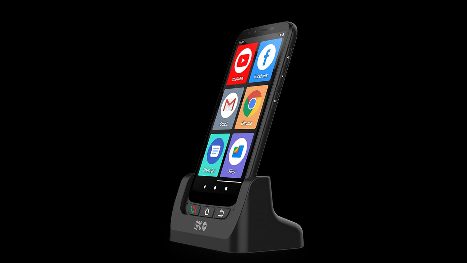 Le Zeus 4G Pro est fourni avec un socle de recharge pour tenir debout