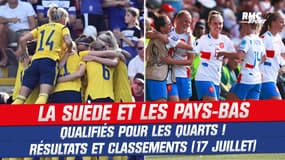 Euro 2022 : La Suède et les Pays-Bas qualifiés pour les quarts, résultats et classements (17 juillet)