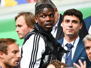 Paul Pogba en tribunes pendant un match de la France à l'Euro, le 1er juillet 2024