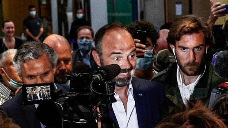 Le Premier ministre Edouard Philippe au soir de sa victoire à la mairie du Havre, le 28 juin 2020 