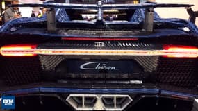 La réplique taille réelle de la Bugatti Chiron en Lego est à découvrir au Mondial de l'Auto.