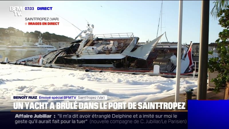 Saint-Tropez: un yacht de 41 mètres détruit par les flammes dans le port, les passagers pris en charge