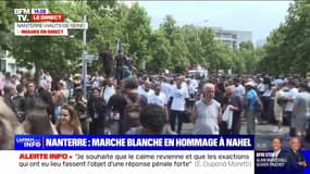 La marche blanche pour Nahel débute à Nanterre 