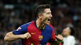 Robert Lewandowski lors du Clasico Real-Barça, le 26 octobre 2024.