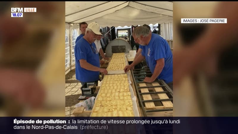 Cambrai: le record de la plus longue tarte au Maroilles battu