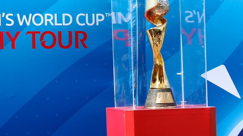 Le trophée de la coupe du monde tant convoité.